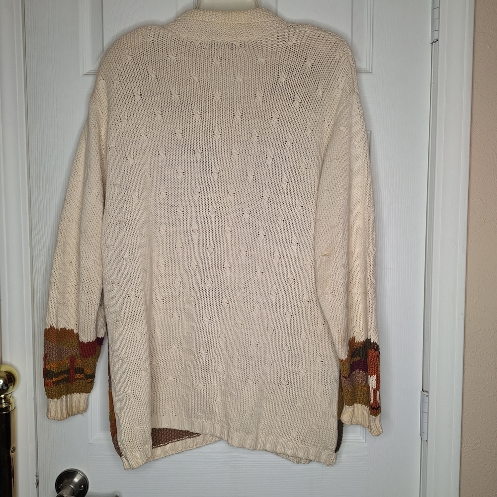 Vintage Casual Corner Multicolor Button-Up Equestrian Sweater Size Large - Picture 5 of 6